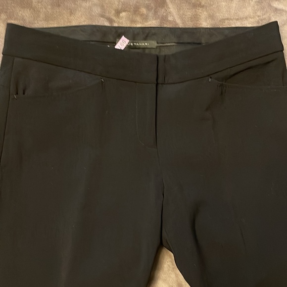 ELIE TAHARI | Black Straight Leg High Waisted Stretch Wool Trousers - sz 6 - Picture 8 of 11